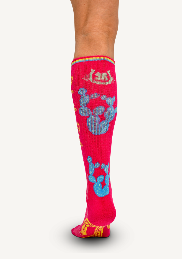 Lucky Chuck - Take the Risk Hot Pink Performance Socks
