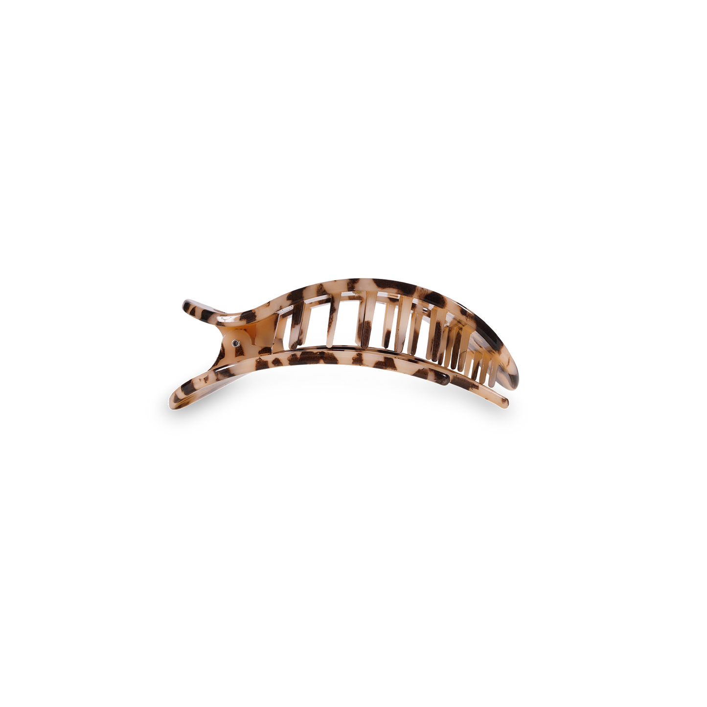 TELETIES - Round Flat Hair Clip | Small | Blonde Tortoise