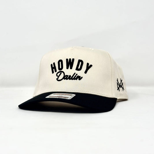 The Mad Hatter Co - MHC Howdy Darlin Trucker Hat: 168 Richardson Khaki/Coffee