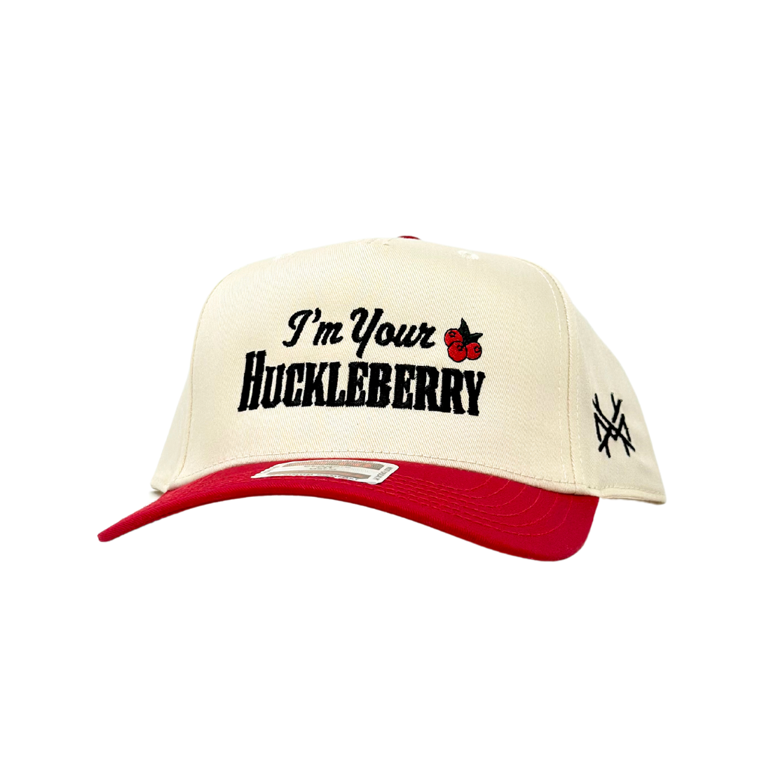 The Mad Hatter Co - MHC I'm Your Huckleberry Trucker Hat: Black/ Red Rope Yupoong