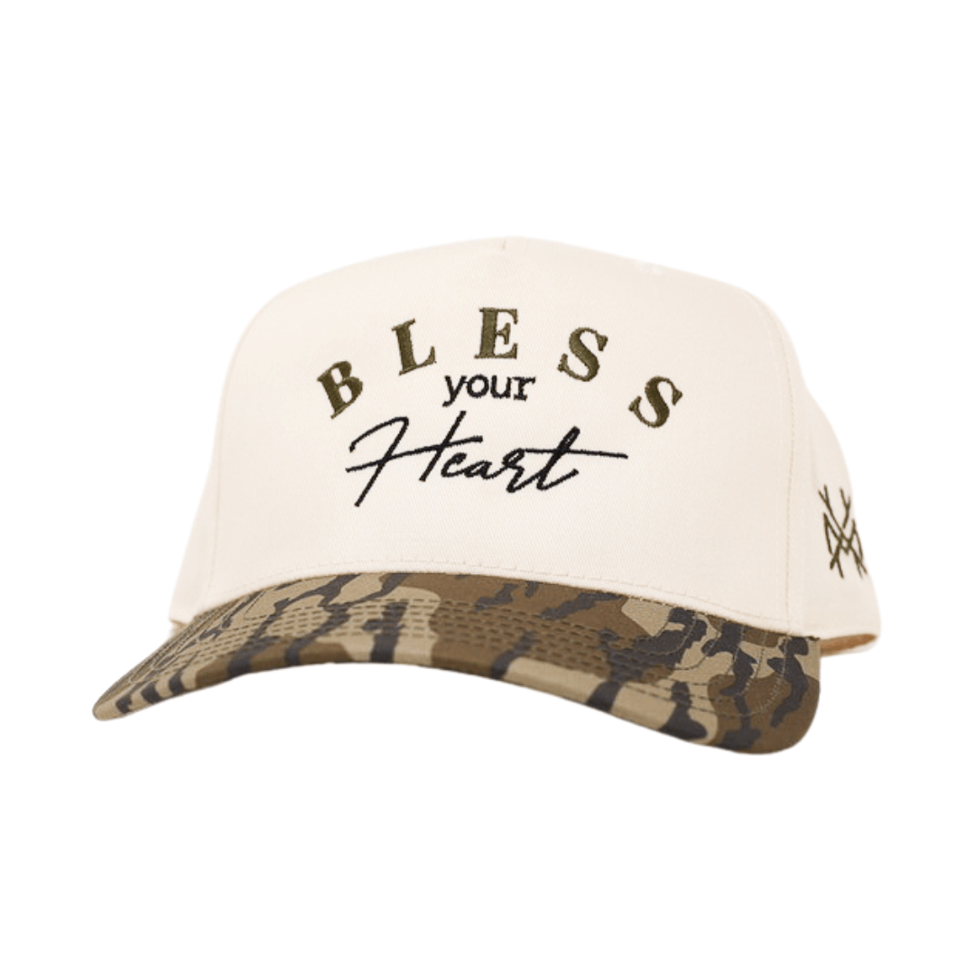 The Mad Hatter Co - Bless Your Heart Trucker Hat: Retro Pink/Natural