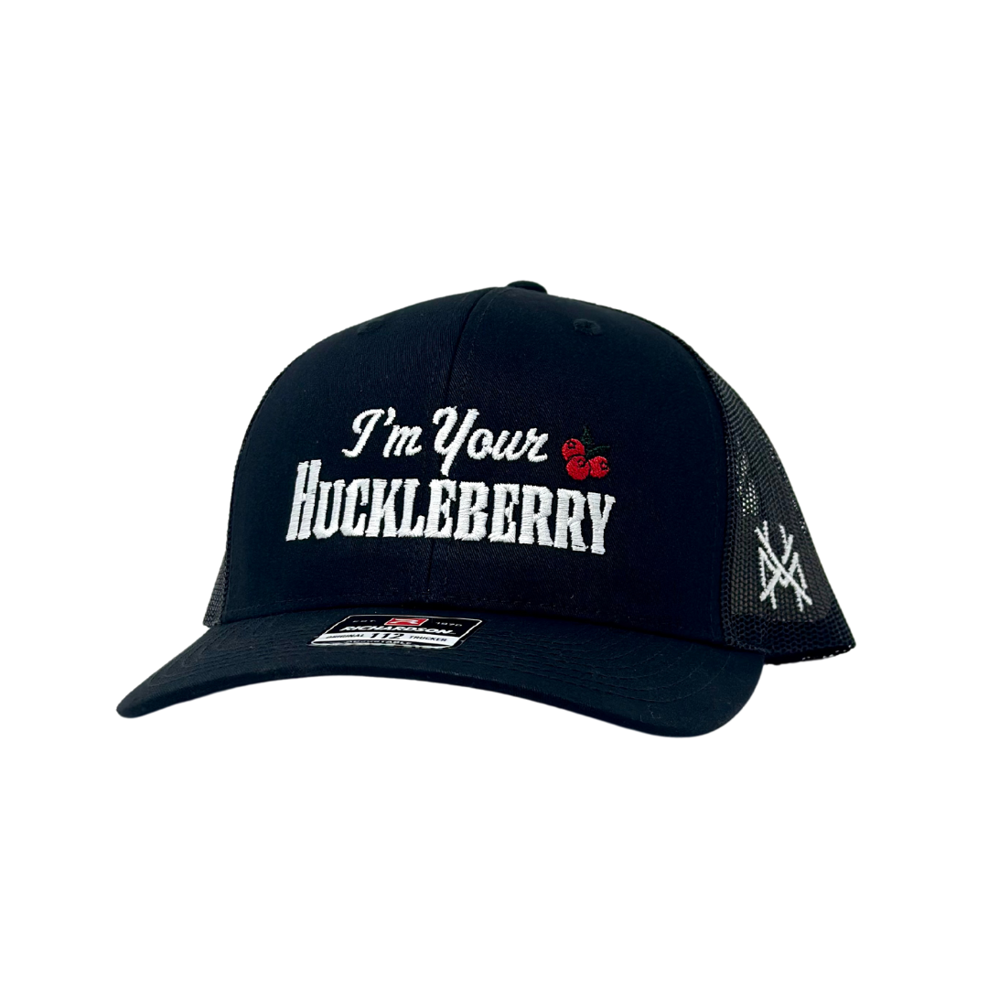 The Mad Hatter Co - MHC I'm Your Huckleberry Trucker Hat: Black/ Red Rope Yupoong