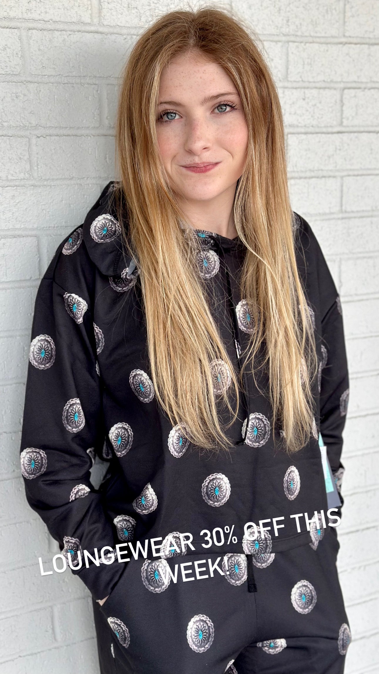 ROCK&ROLL DENIM CONCHO PRINT JOGGERS