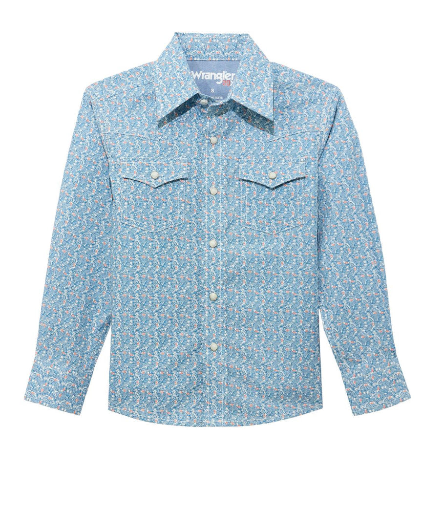 WRANGLER BOYS 20X ADVANCED COMFORT LONG SLEEVE SHIRT
