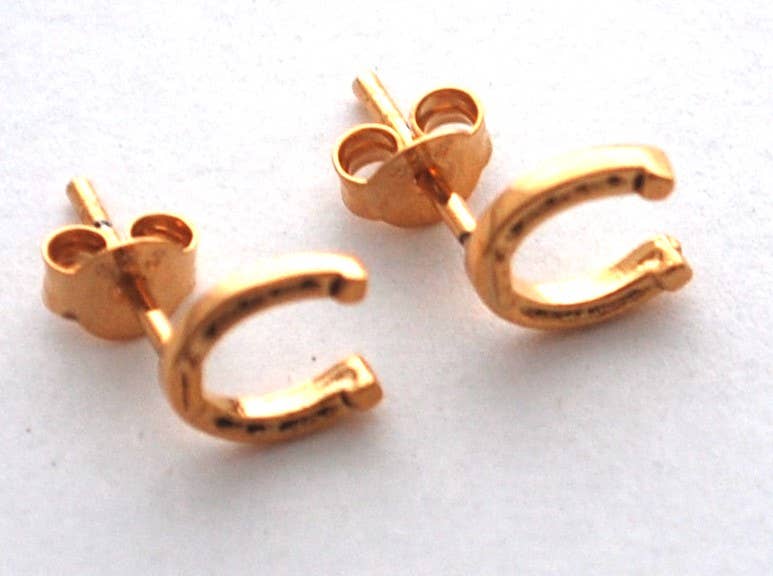 Semaki & Bird - Horseshoe Earrings Gold Natural History
