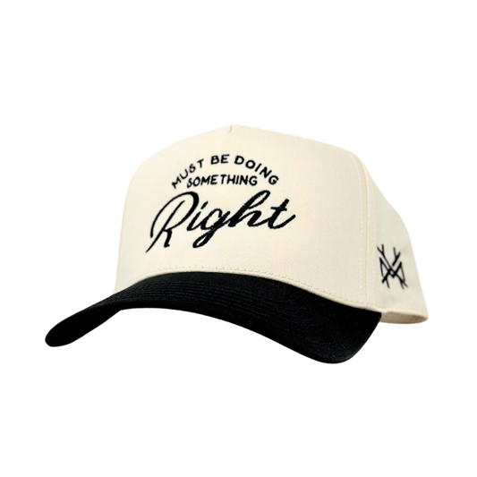 The Mad Hatter Co - MHC Must Be Doing Something Right Trucker Hat: Black/Natural Otto