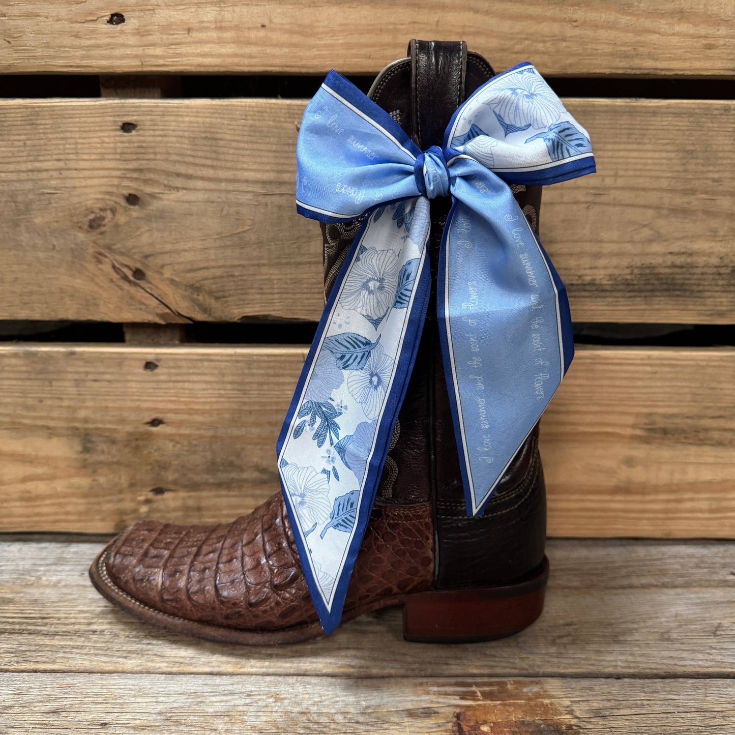 Rodeo Drive - Blue Western Skinny Mini Wild Rag Scarf / Cowgirl Necktie #TW146