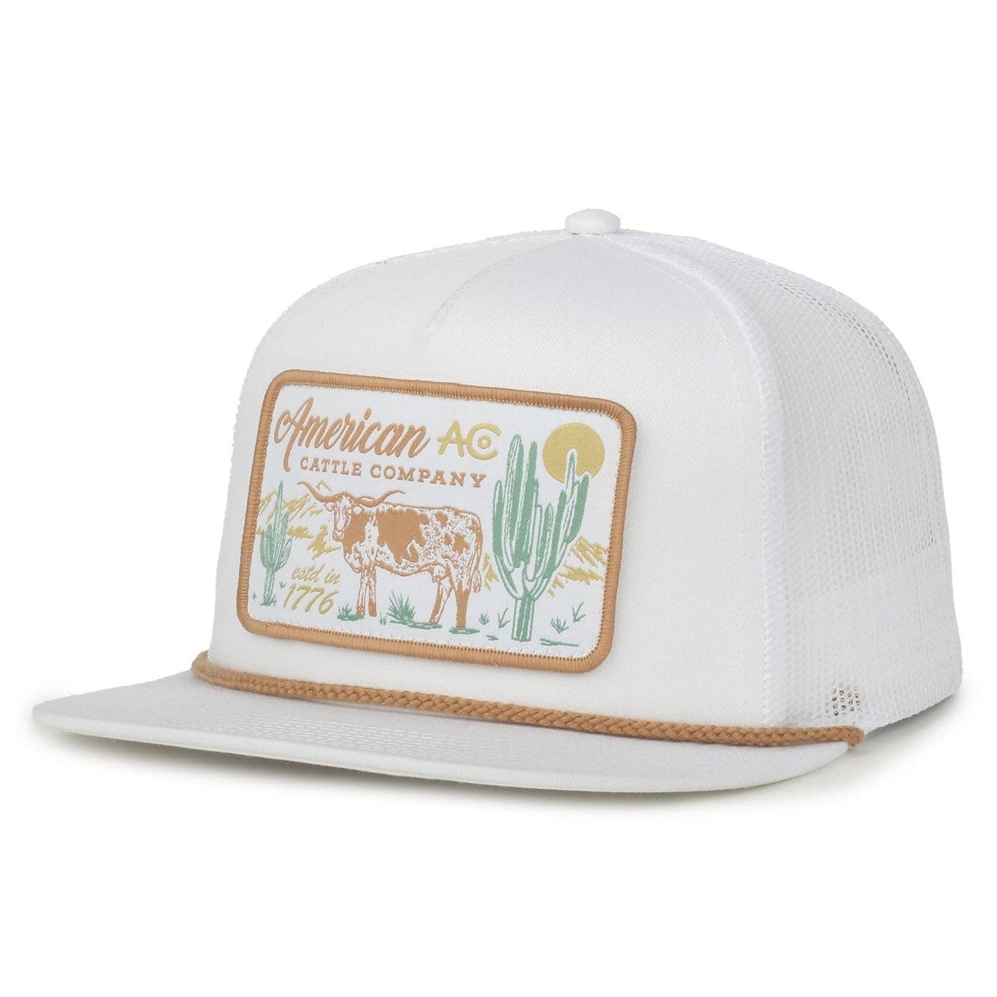American Cattle Co - On the Range Hat: Maroon/White