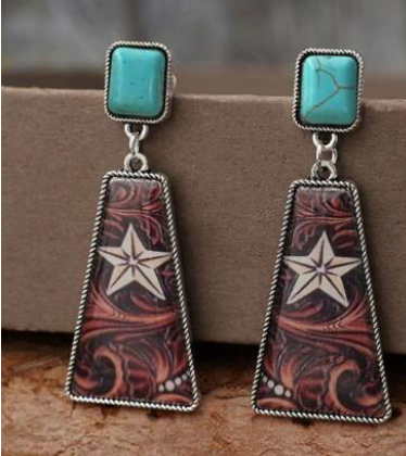 Honey Beez Boutique - Western. Star earrings
