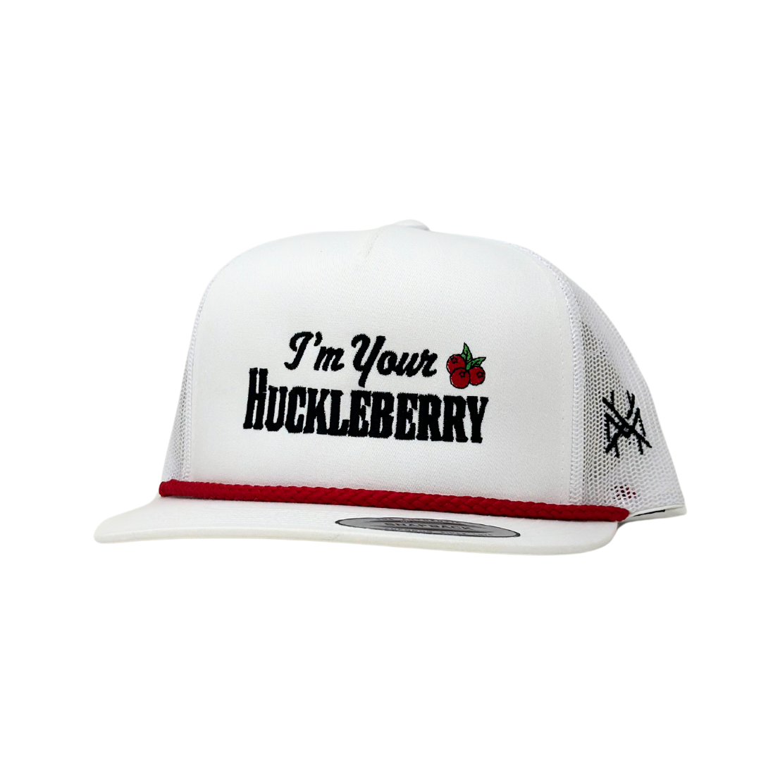 The Mad Hatter Co - MHC I'm Your Huckleberry Trucker Hat: Black/ Red Rope Yupoong