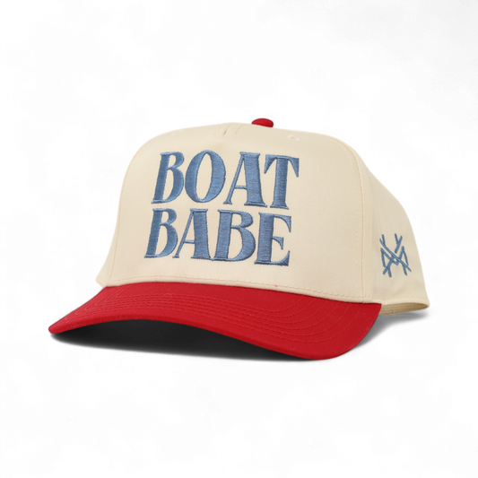 The Mad Hatter Co - Boat Babe Trucker Hat: Retro Red/Natural