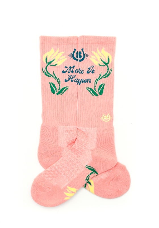 Lucky Chuck - Make IT Happen Peach Performance Socks