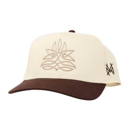 The Mad Hatter Co - Boot Stitch Western Trucker Hat : Retro Brown/Natural