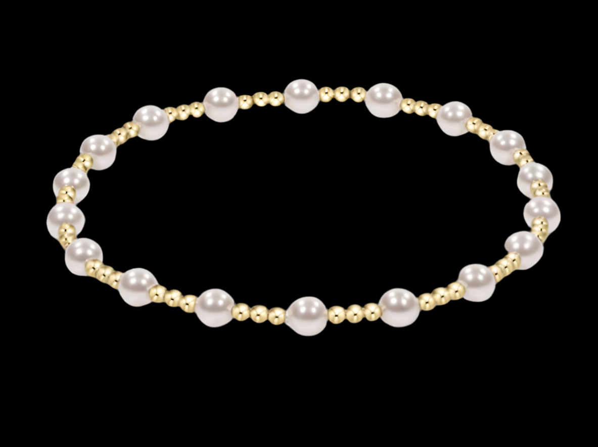 E NEWTON EXTENDS CLASSIC SINCERITY PATTERN 4MM BEAD BRACELET
