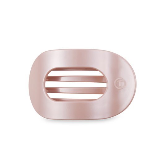 TELETIES - Round Flat Hair Clip | Medium | Pearly Pink