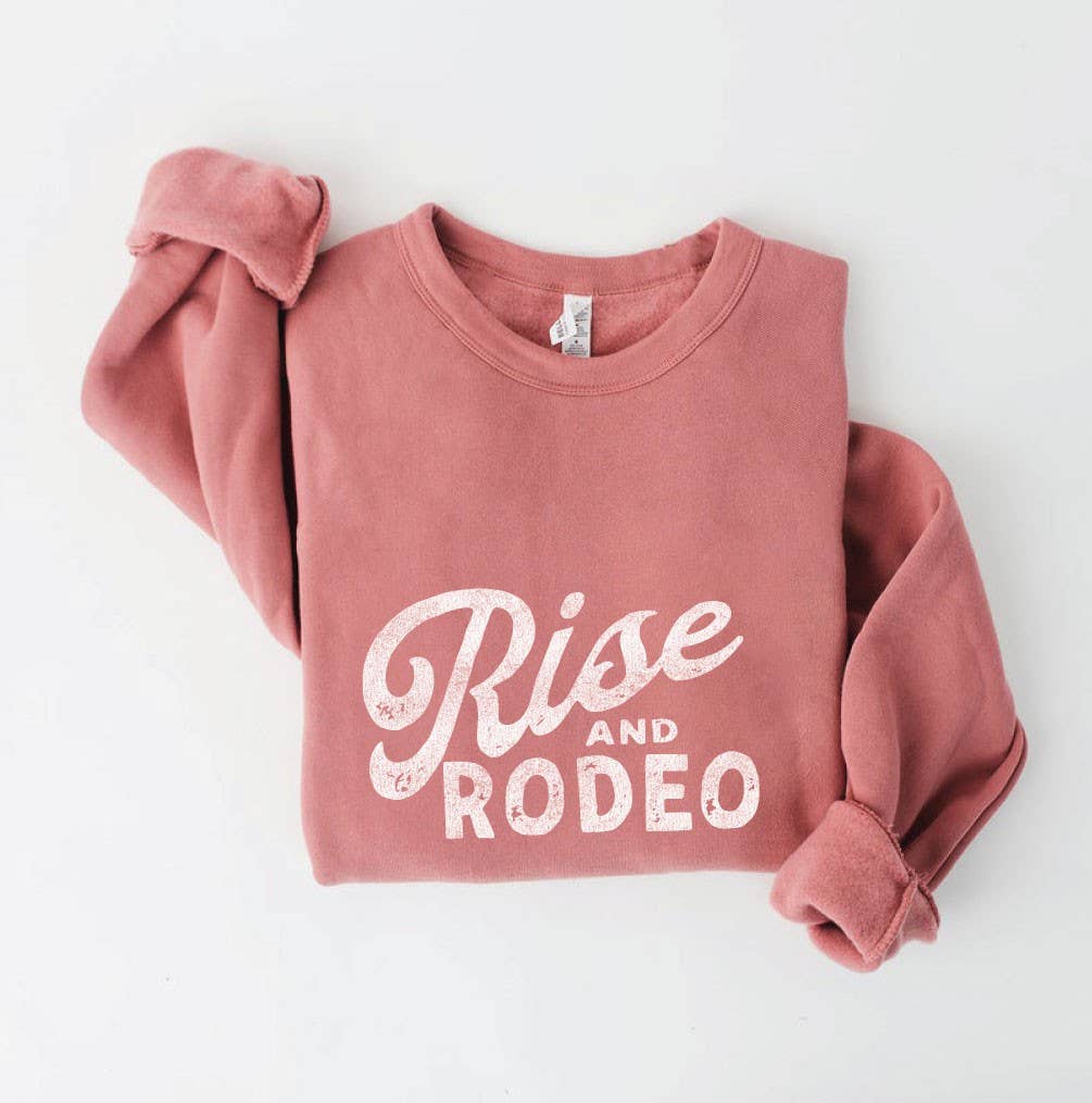 RISE AND RODEO Graphic Sweatshirt: XL / VINTAGE WHITE LONG SLEEVE