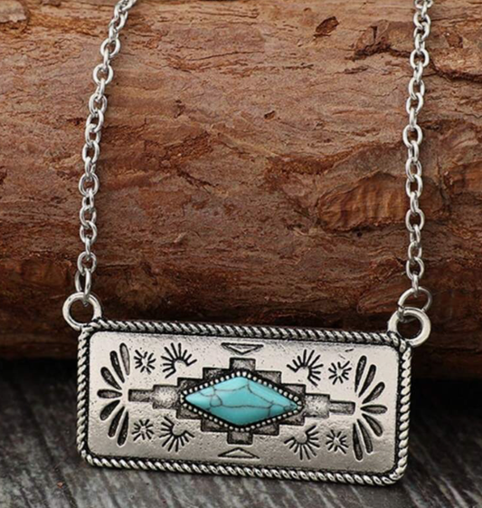 Honey Beez Boutique - Turquoise Necklace Western