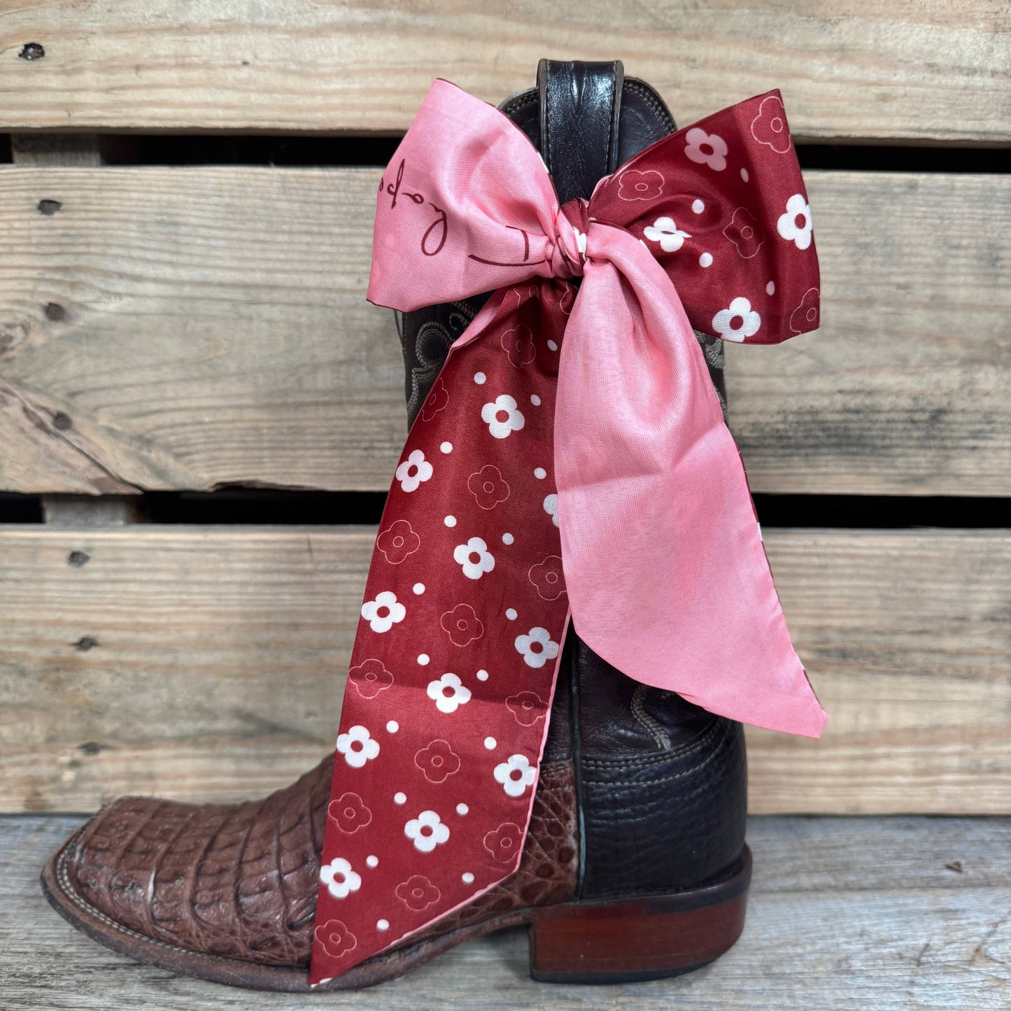 Rodeo Drive - Burgundy Western Skinny Mini Wild Rag Scarf / Cowgirl Necktie #TW125