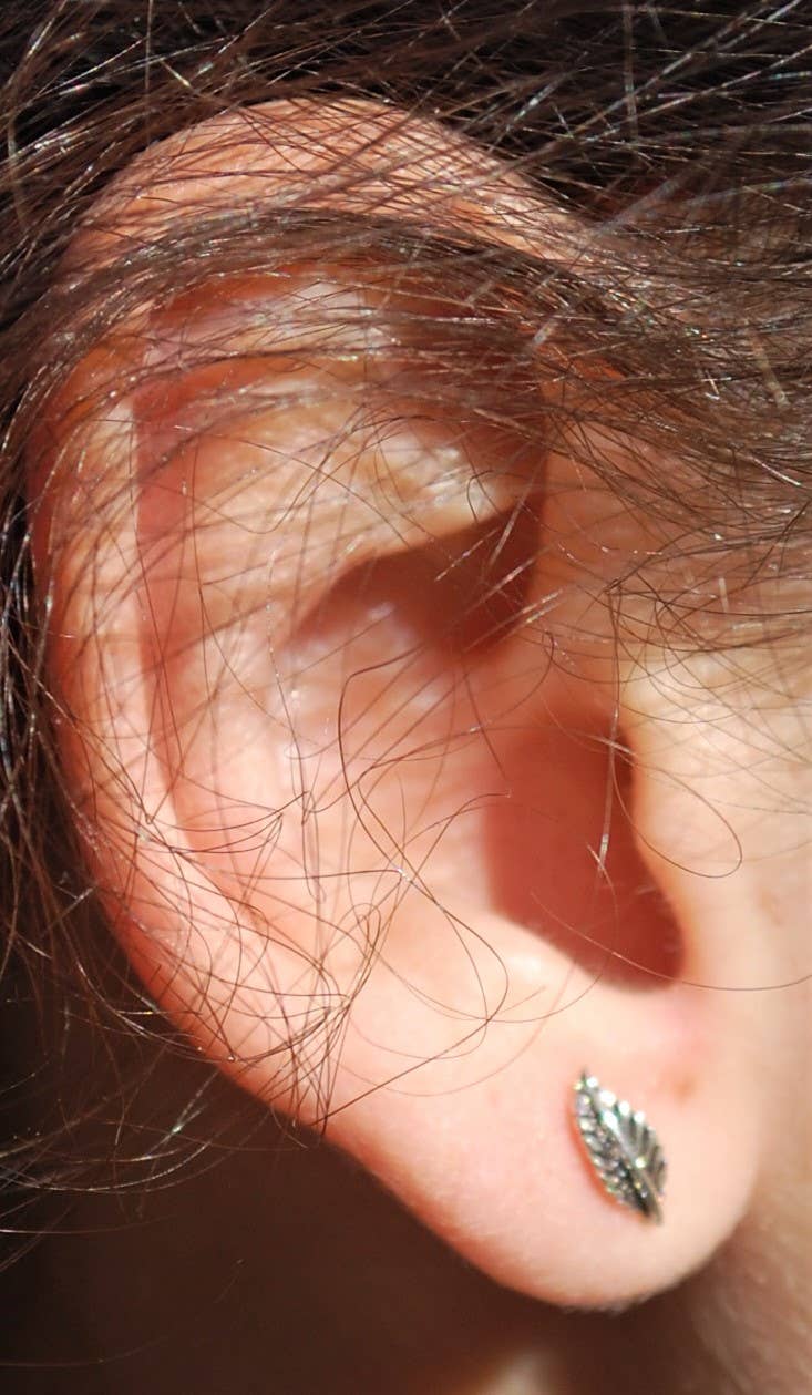 Semaki & Bird - Feather Stud Earrings sterling silver Natural History