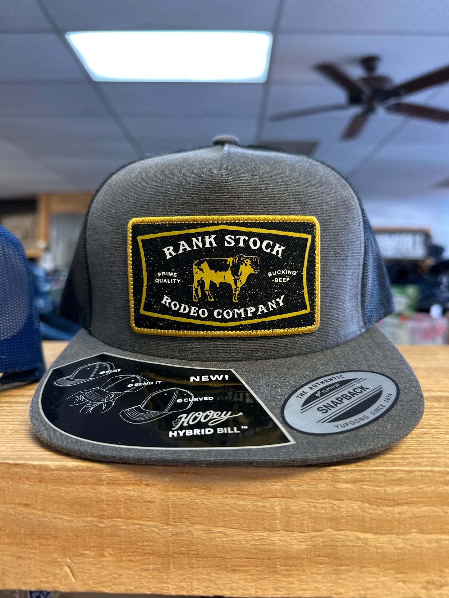 HOOEY “RANK STOCK” 5 PANEL TRUCKER WITH RECTANGLE PATCH