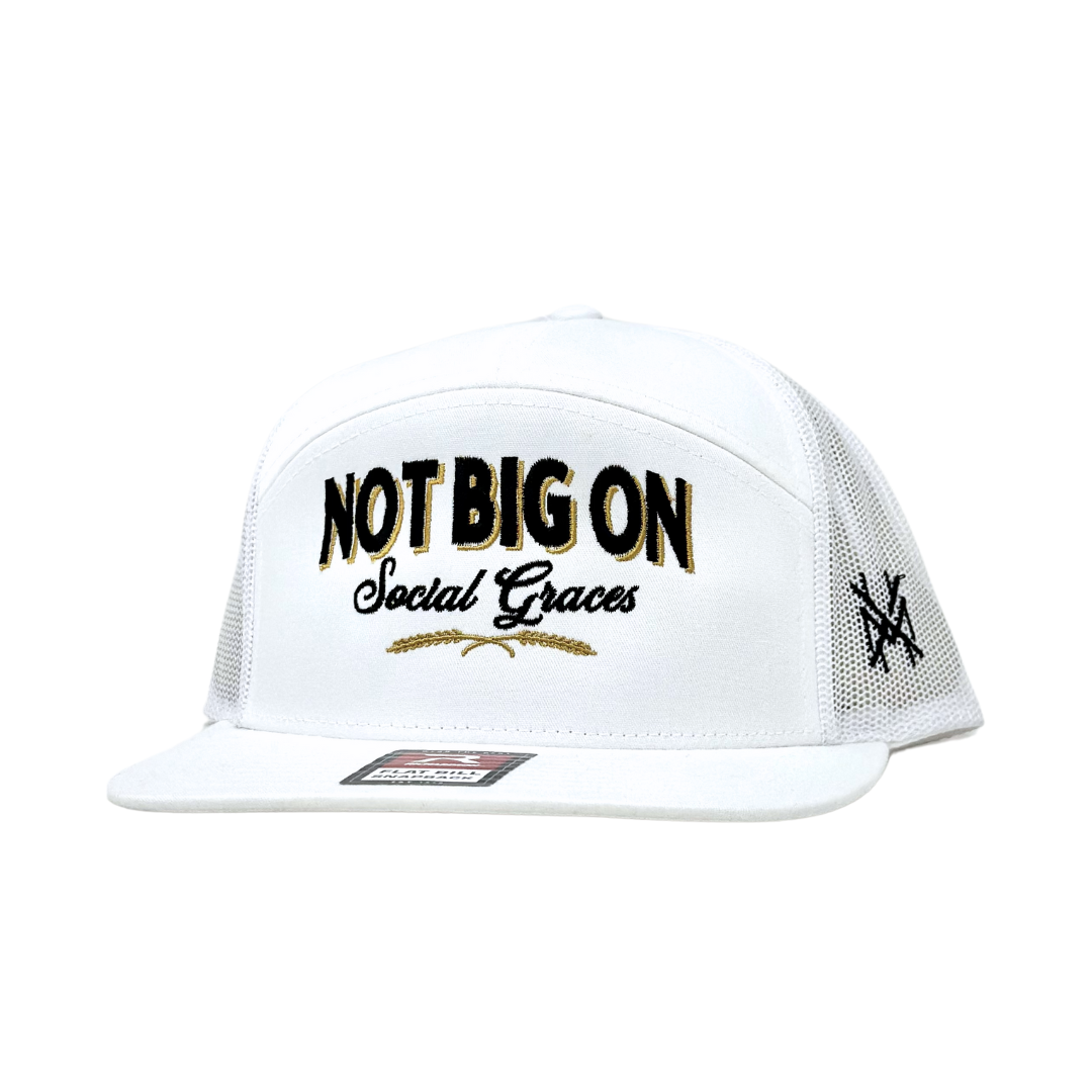 The Mad Hatter Co - MHC Not Big on Social Graces Trucker Hat: 112 Black/White Richardson