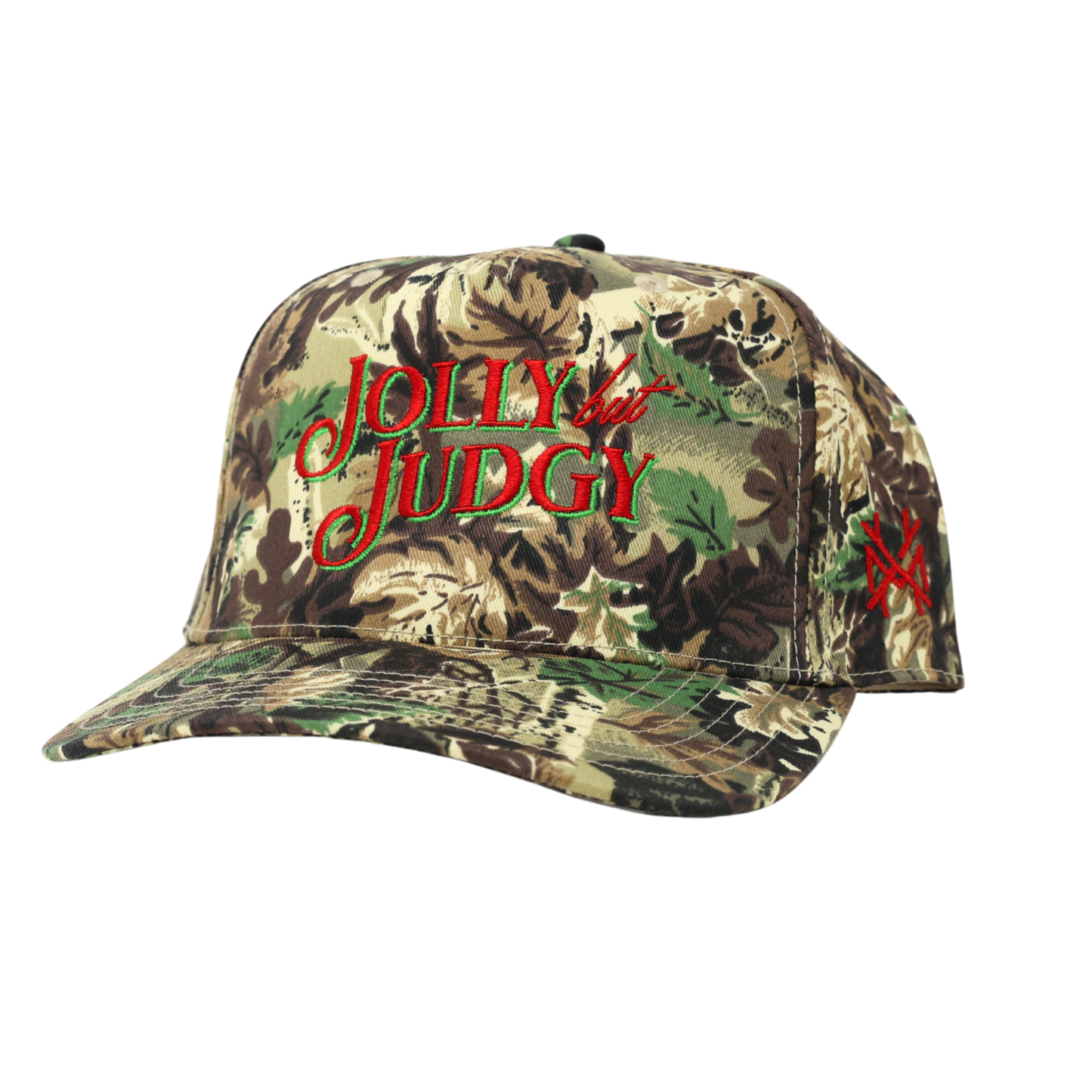 The Mad Hatter Co - Jolly but Judgy Holiday Trucker Hat : Retro Kelly Green/White