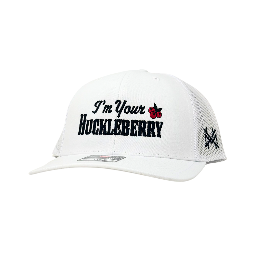 The Mad Hatter Co - MHC I'm Your Huckleberry Trucker Hat: Black/ Red Rope Yupoong