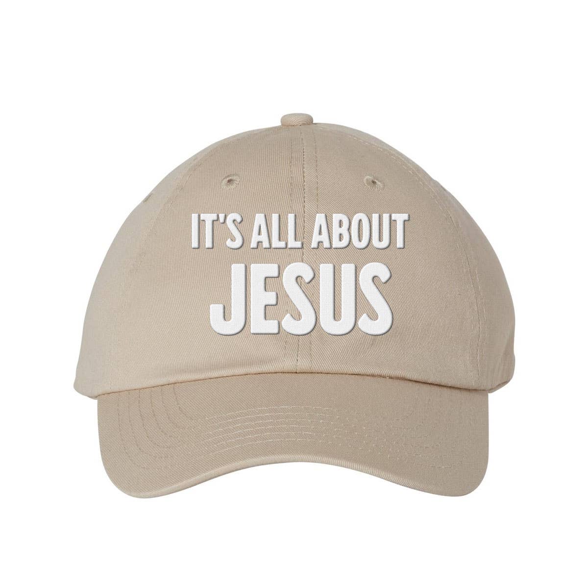 God And Glory Gifts - It's All About Jesus Charlie Kirk Embroidered Dad Hat: Red