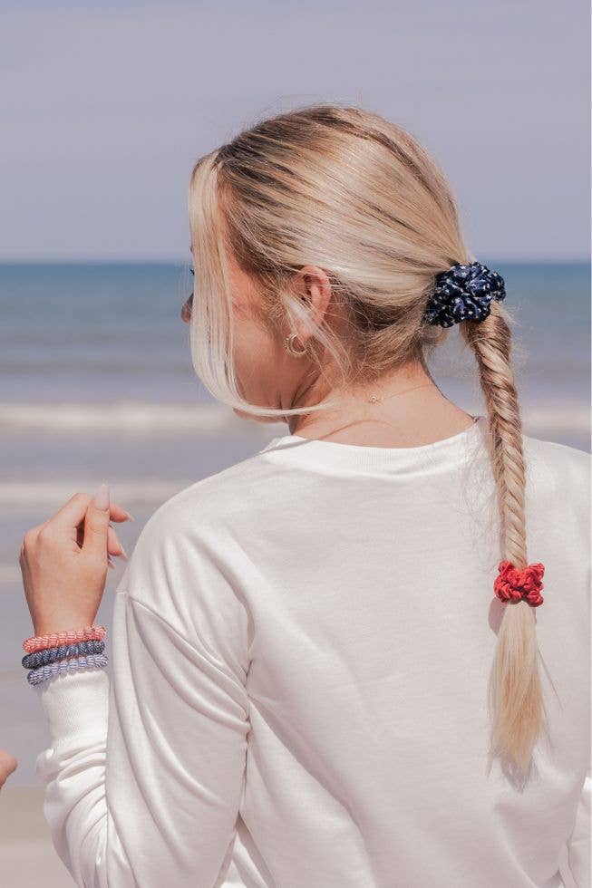 TELETIES - Silk Hair Scrunchie | Large | Independence Bae