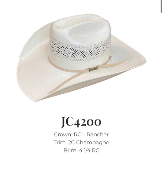AMERICAN HAT COMPANY JC 4200 RANCHER STYLE STRAW HAT