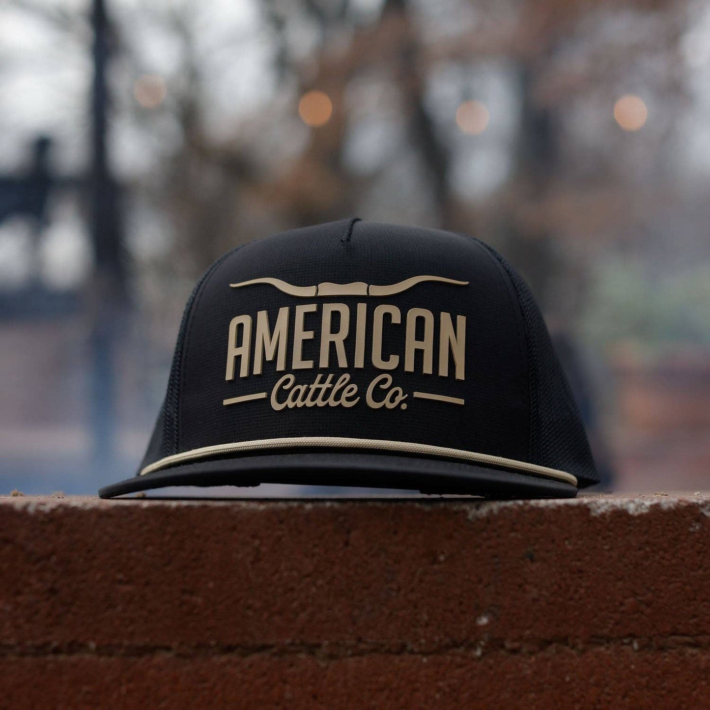 American Cattle Co - Longhorn Hat: Black/Putty