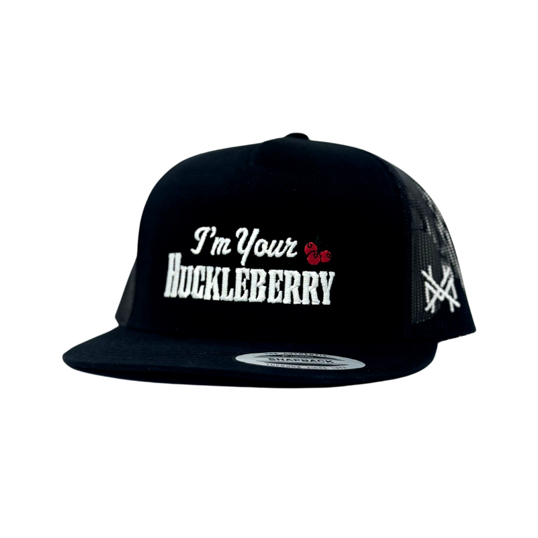 The Mad Hatter Co - MHC I'm Your Huckleberry Trucker Hat: Black/ Red Rope Yupoong