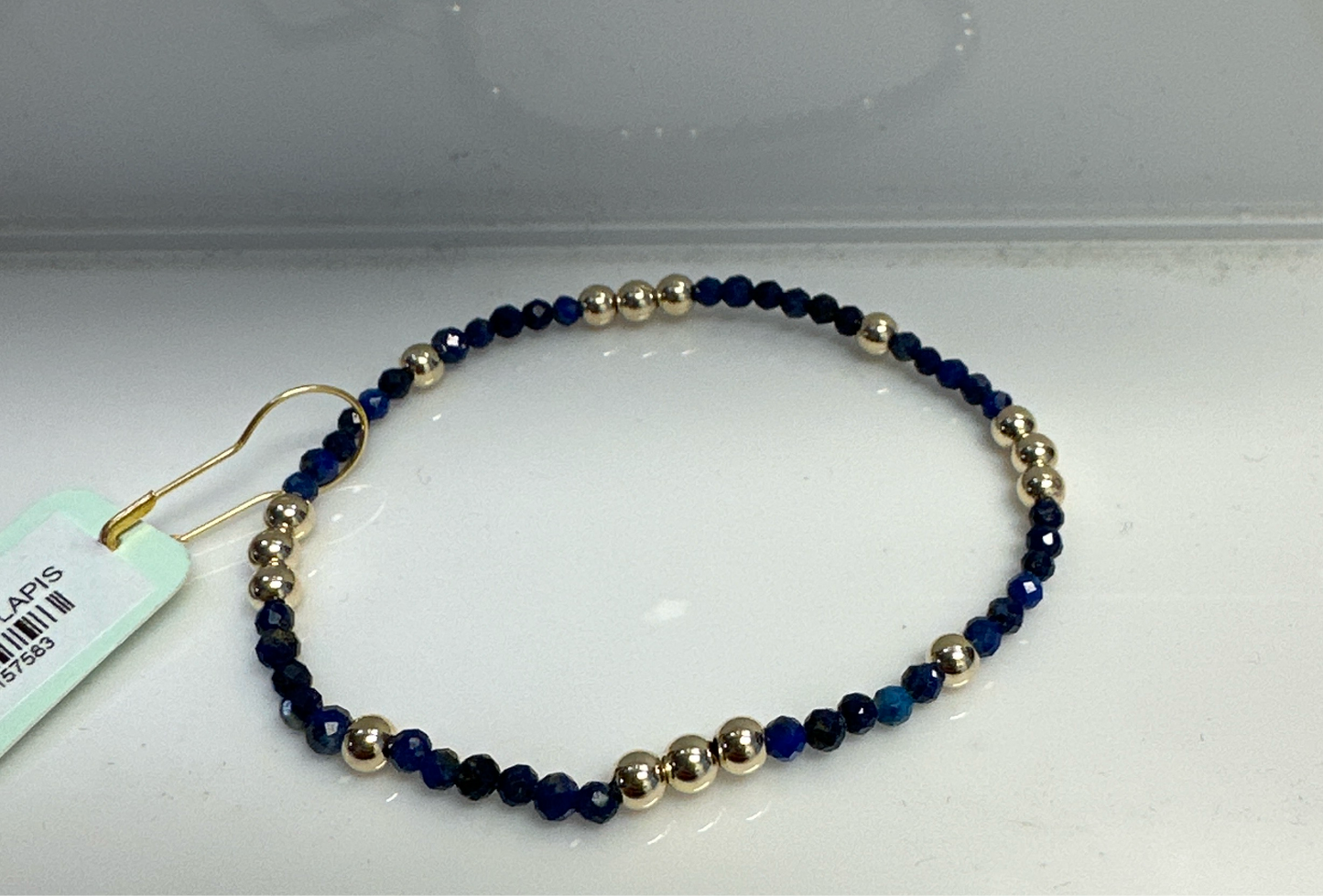 E NEWTON WORTHY PATTERN 3MM BEAD BRACELET