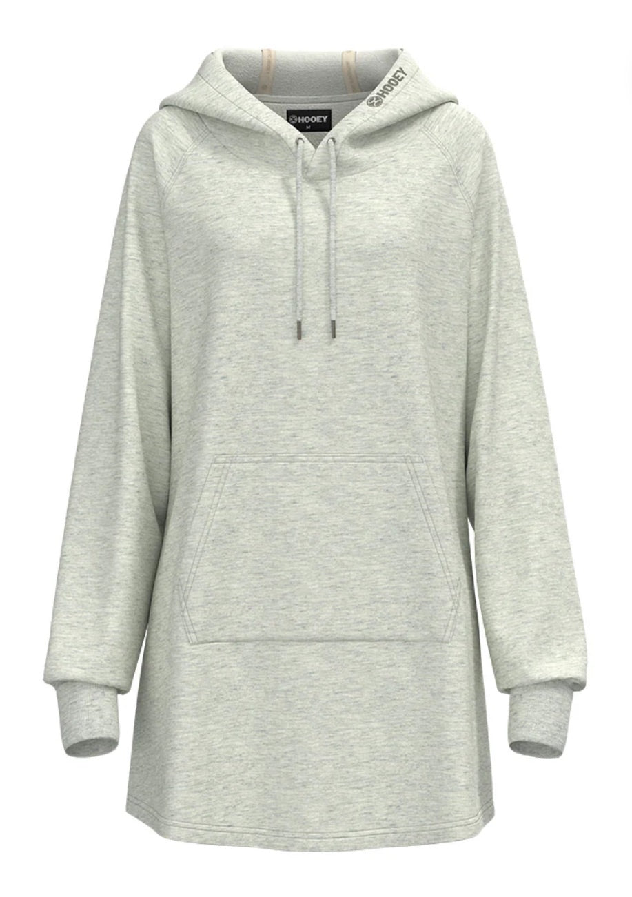 HOOEY WOMENS CORPUS WARM HEATHER GREY HOODY DRESS