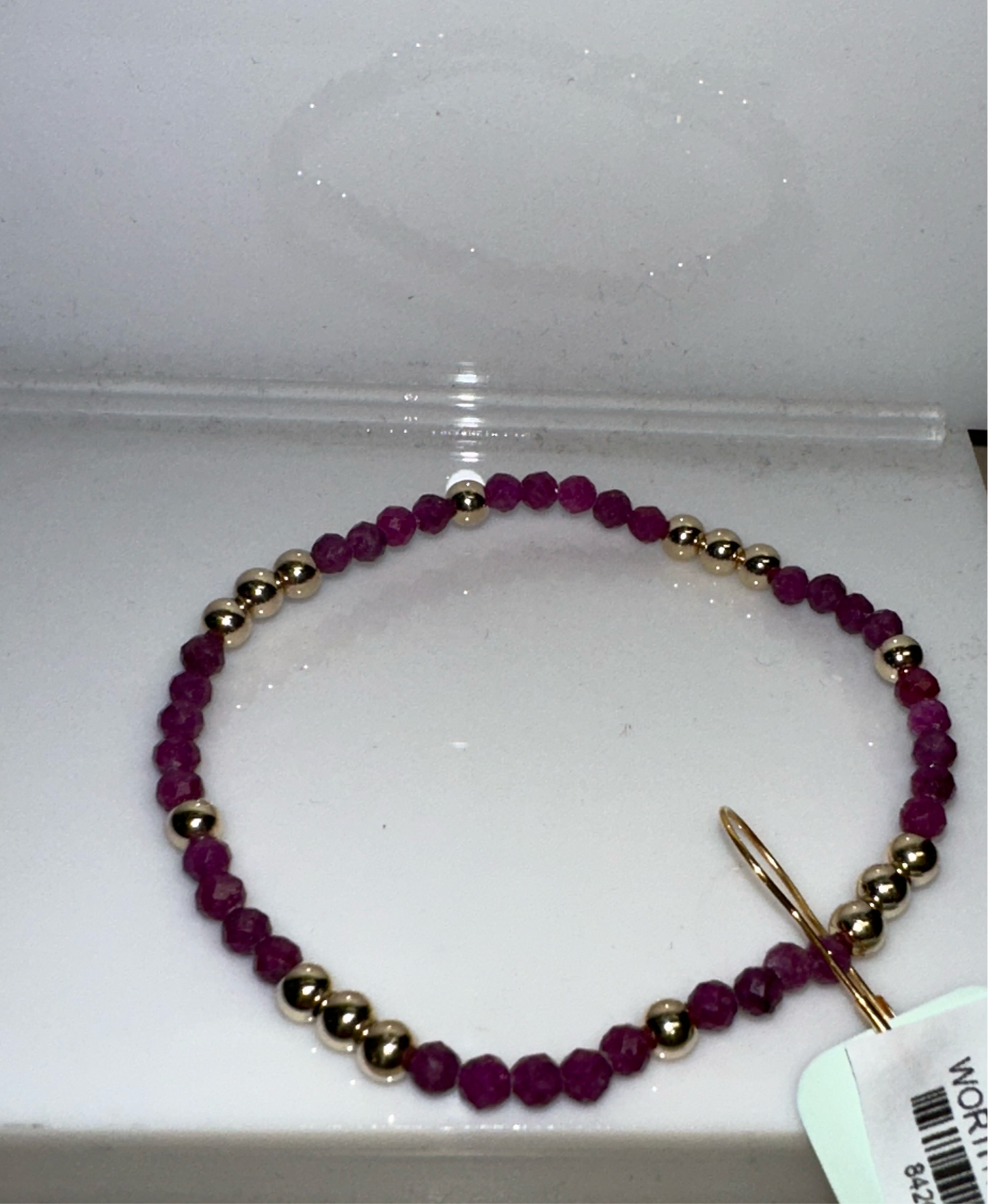 E NEWTON WORTHY PATTERN 3MM BEAD BRACELET