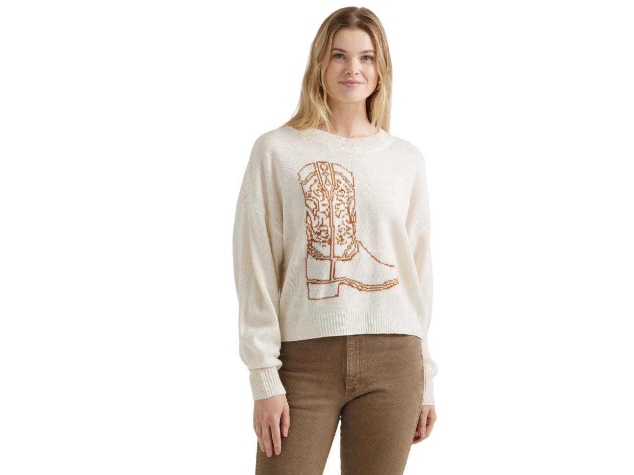 WRANGLER WHITE BOOT SWEATSHIRT