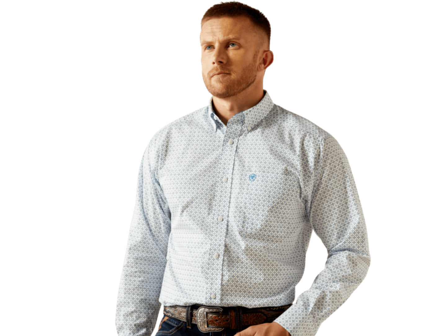 ARIAT MENS WRINKLE FREE BAKER LONG SLEEVE SHIRT