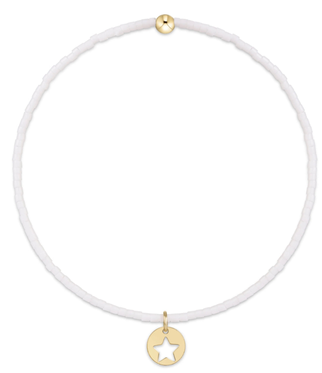 E NEWTON HOPE CLASSIC BRACELET WHITE-STAR SMALL GOLD DISC
