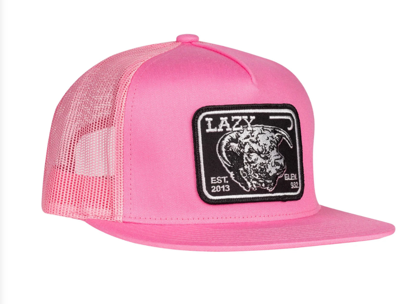 LAZY J RANCH PINK BLACK ELEVATION CLASSIC FIVE PANEL TRUCKER HAT