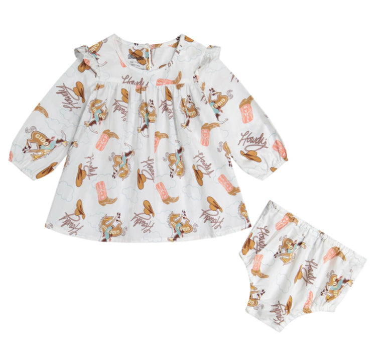 WRANGLER BABY GIRLS WHITE DRESS