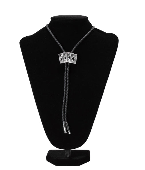 DOUBLE S BOLO TIE ACE CARDS