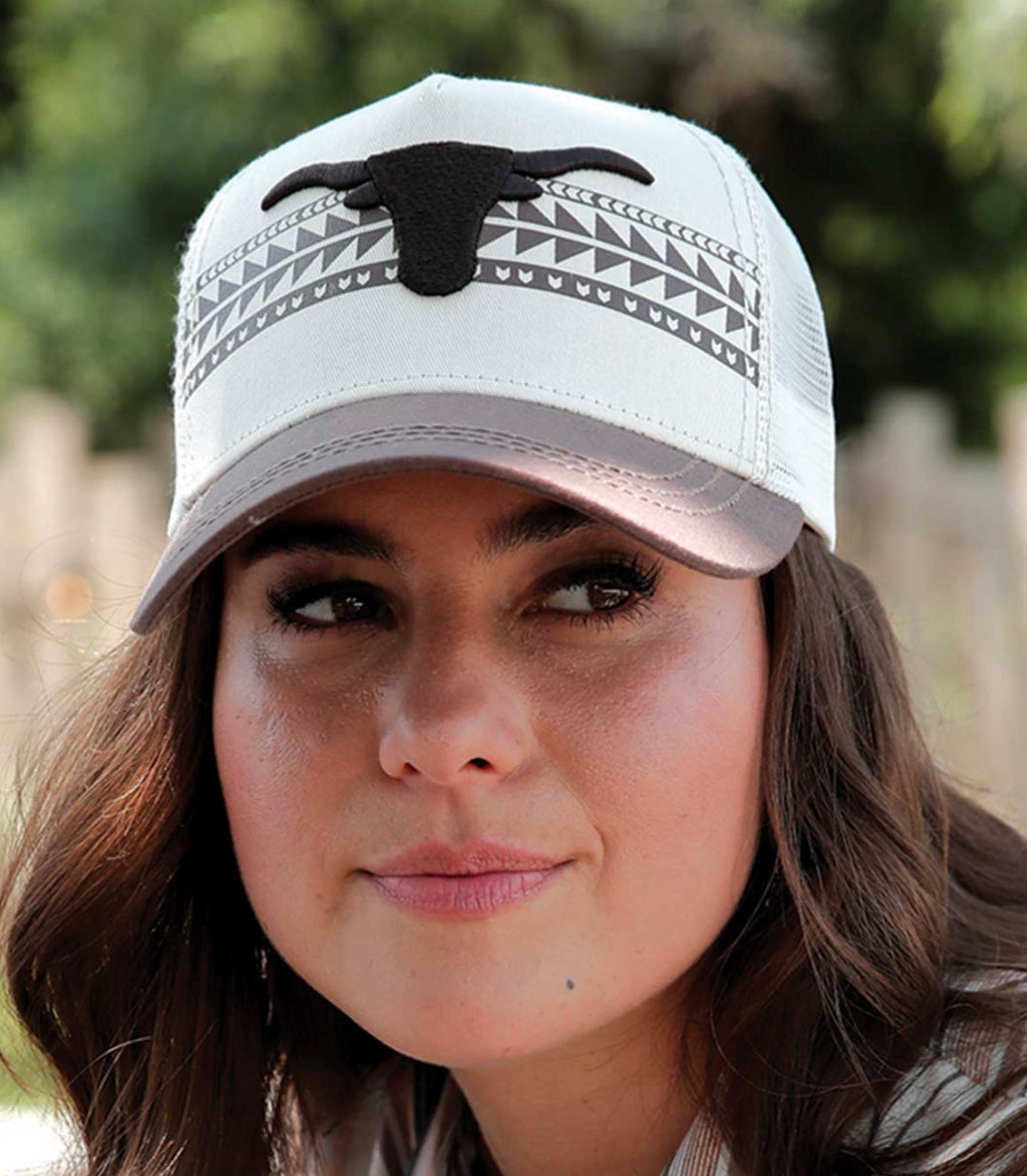 CINCH WOMENS LONGHORN TRUCKER CAP