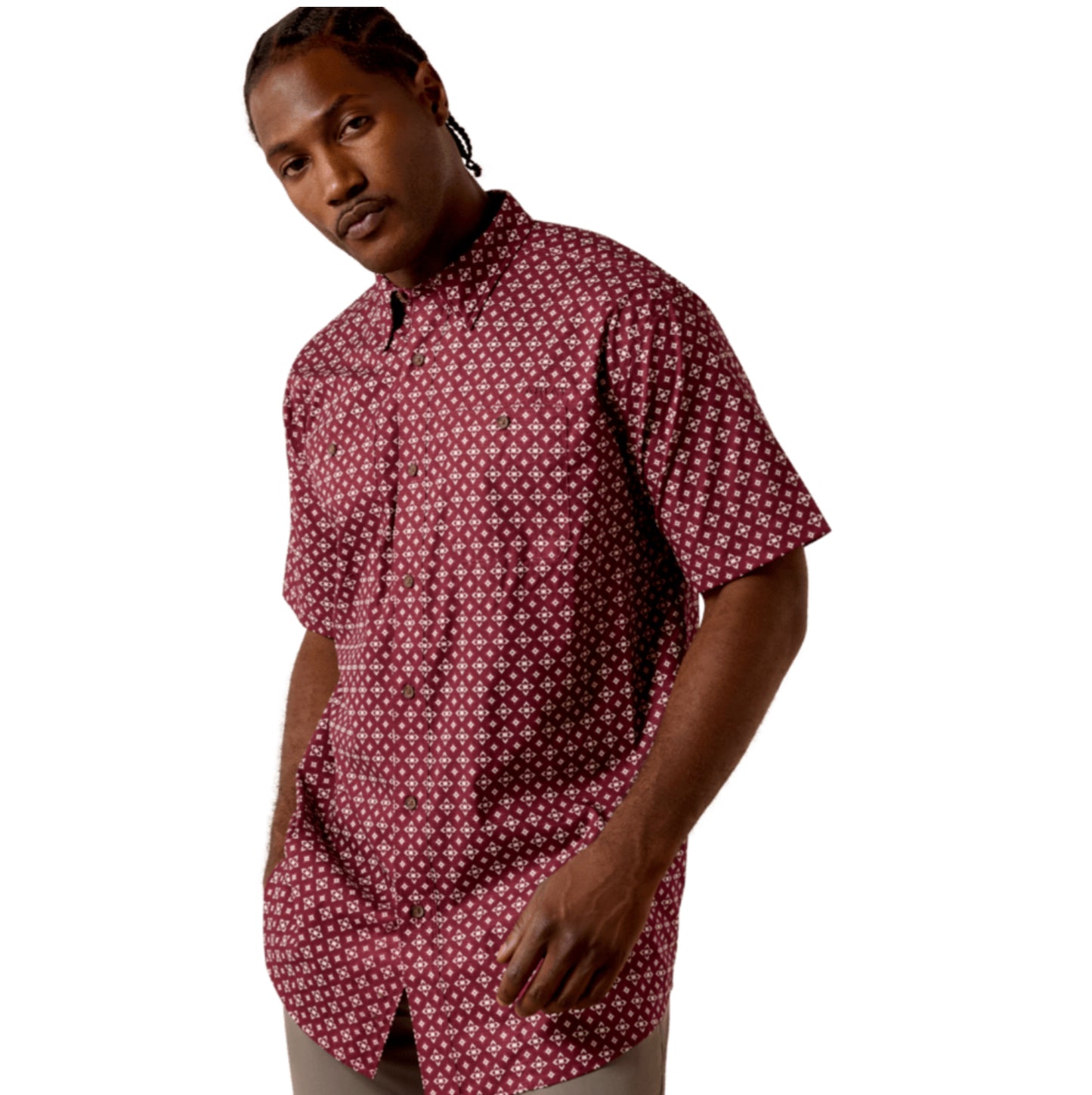 ARIAT MENS PRINTED 360 AIRFLOW SHORT SLEEVE SHIRT