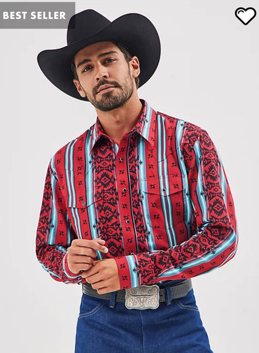 WRANGLER CHECOTAH LONG SLEEVE TOP