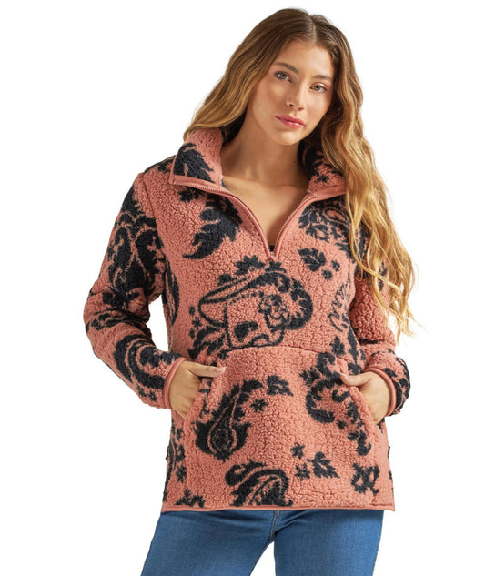 WRANGLER WOMENS RETRO VINTAGE SHERPA PULLOVER