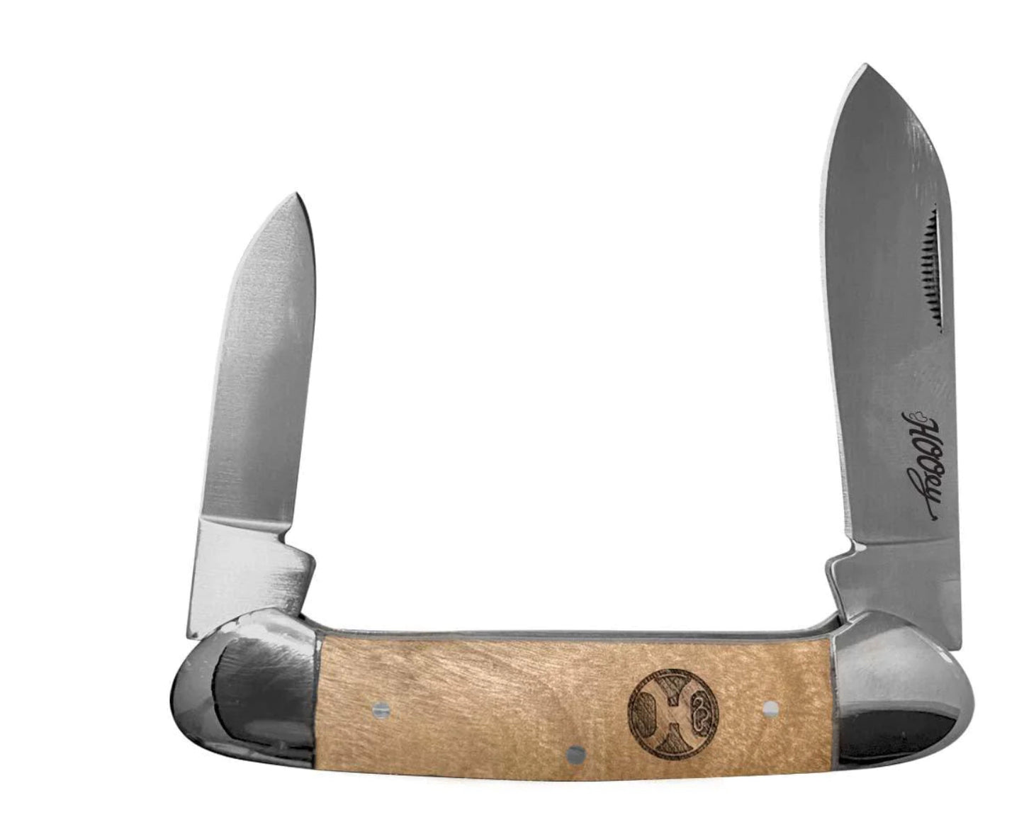 HOOEY KNIFE, NATURAL WOOD CANOE 2” BLADE WITH A 2.75” HANDLE