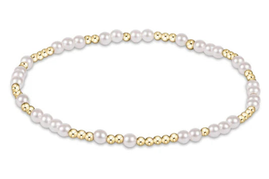 E NEWTON EXTENDS HOPE UNWRITTEN 3MM BEAD BRACELET PEARL