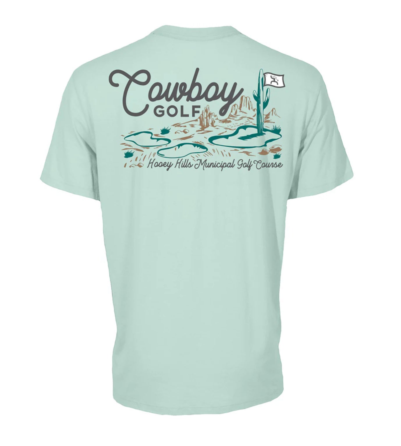 HOOEY MENS HOOEY HILL BLEACHED AQUA CREW NECK SHORT SLEEE TSHIRT