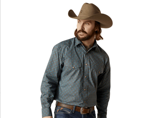 ARIAT MENS BRODERICK SNAP CLASSIC FIT LONG SLEEVE SHIRT