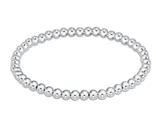E NEWTON CLASSIC STERLING 4 MM BEAD BRACELET